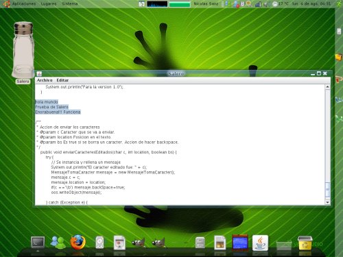 screenshot del server