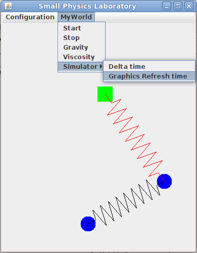 Ball and spring simulation GUI