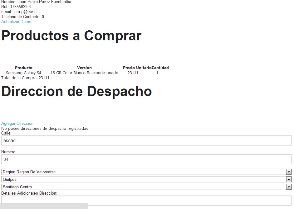 Detalles de Despacho