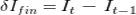\delta I_{1} = I_{t+1} - I_{t} 